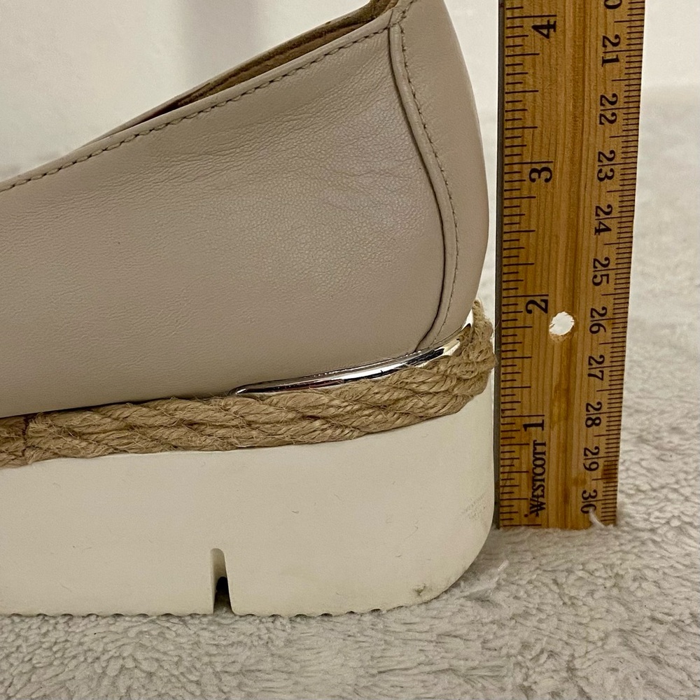 Franco Sarto Beige Leather Slip-On Loafers - Picture 9 of 10